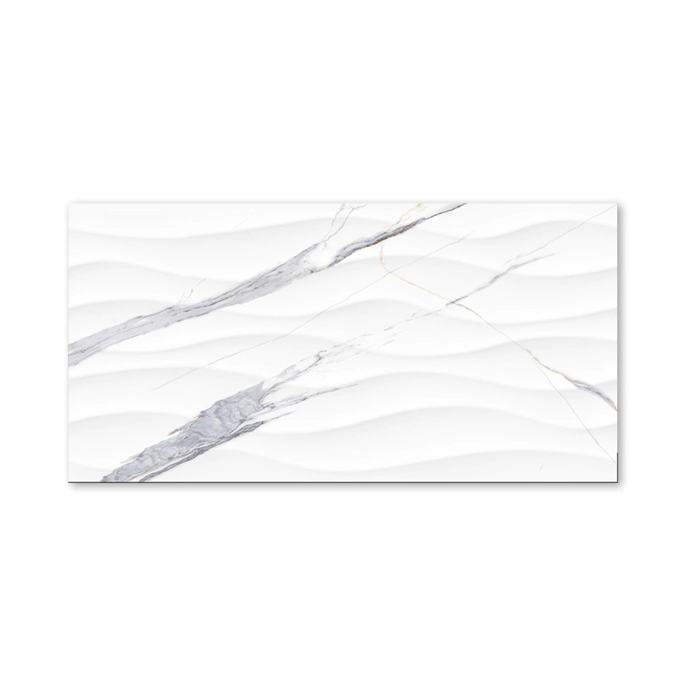 Плитка настенная Махаон белая рельеф 30х60 см ректификат