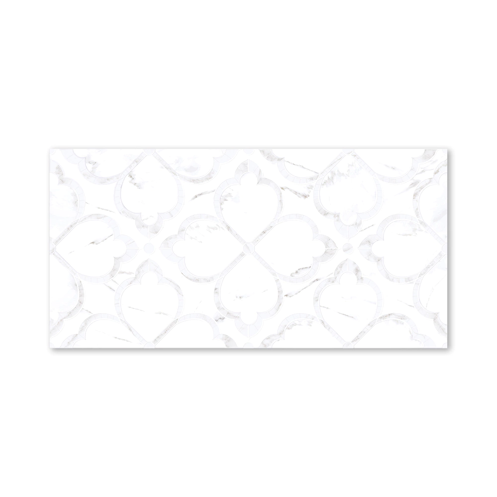 Плитка настенная Карина белая цветы 29,8х59,8 см