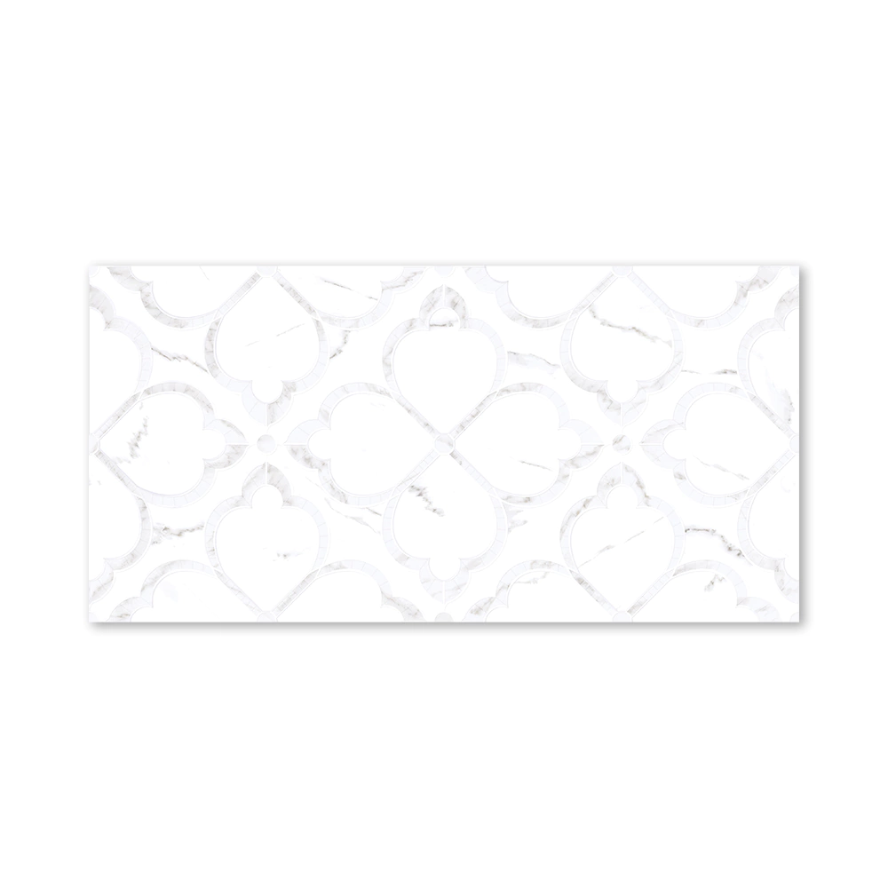 Плитка настенная Карина белая цветы 29,8х59,8 см