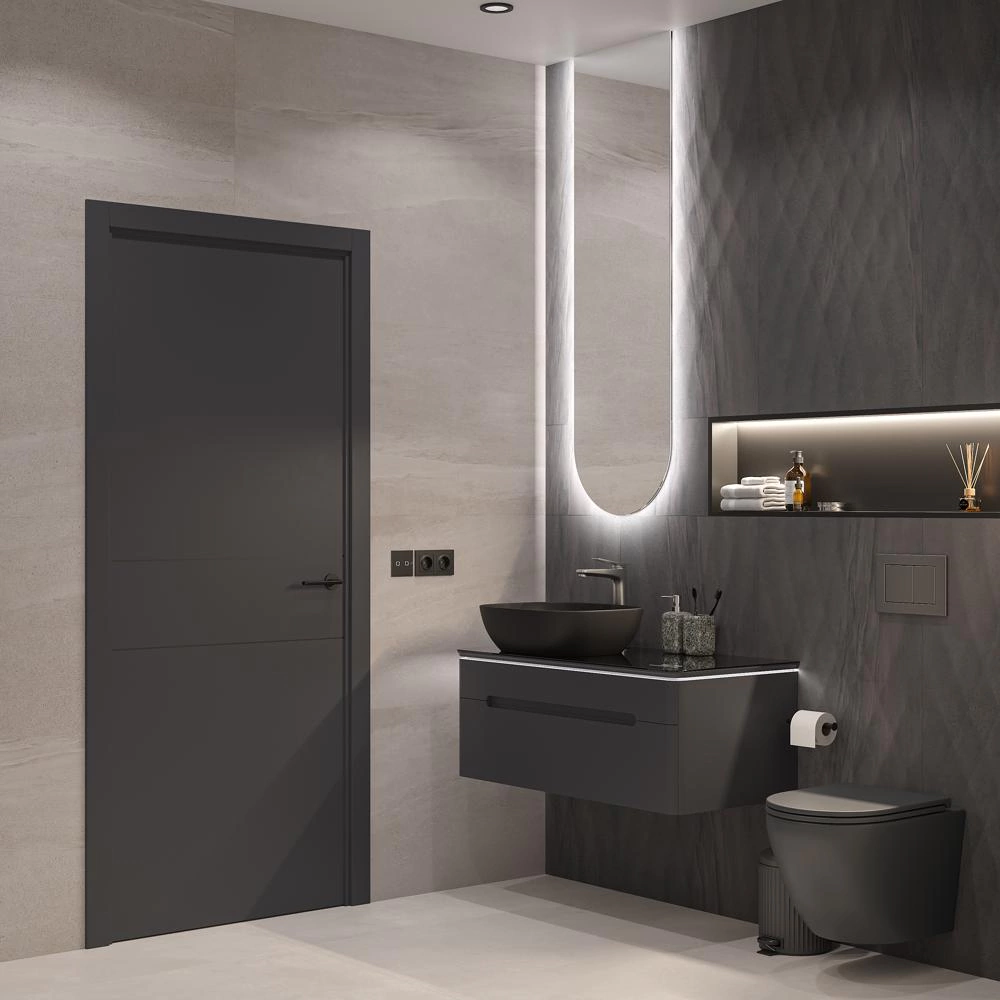 Плитка настенная Стромболи антрацит структура 60х120 см ректификат