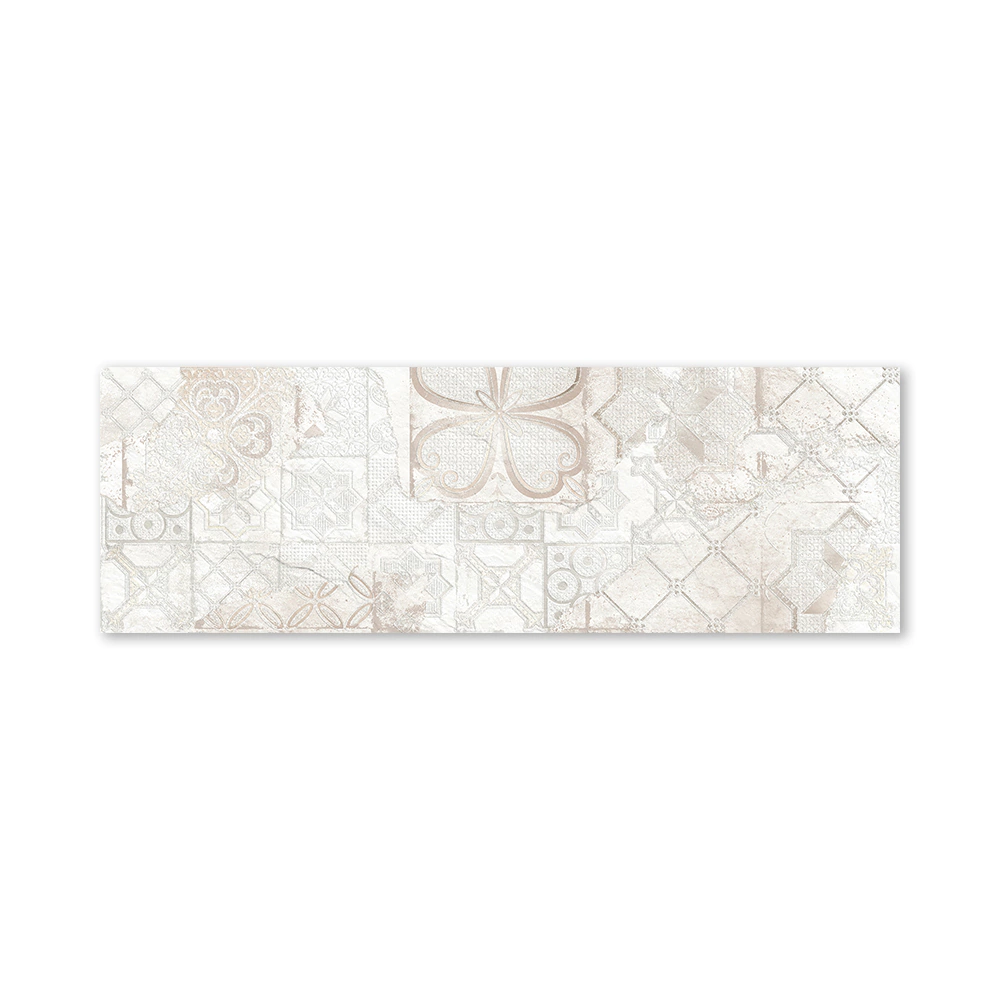 Плитка настенная Крео белая декор 24,6х74 см ректификат