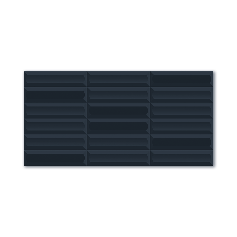 Плитка настенная Сенсо черная структура 30х60 см ректификат