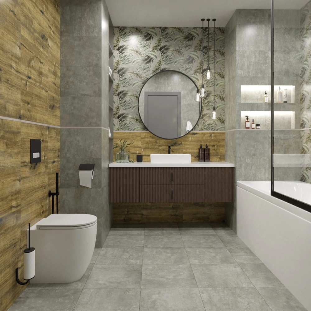 Плитка для пола Палинур темно-серая 45х45 см