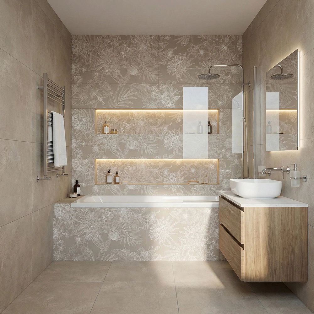 Декор настенный Таделакт серый 60х119,5 см ректификат