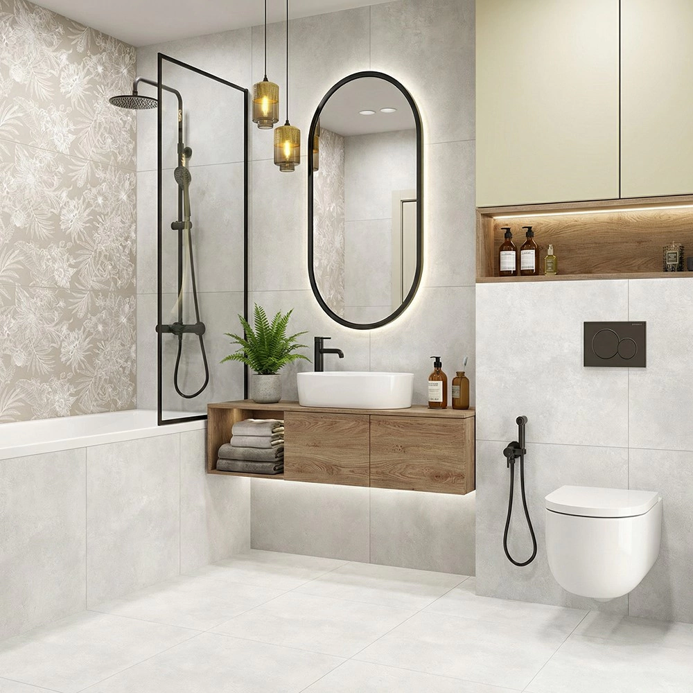 Декор настенный Таделакт серый 60х119,5 см ректификат