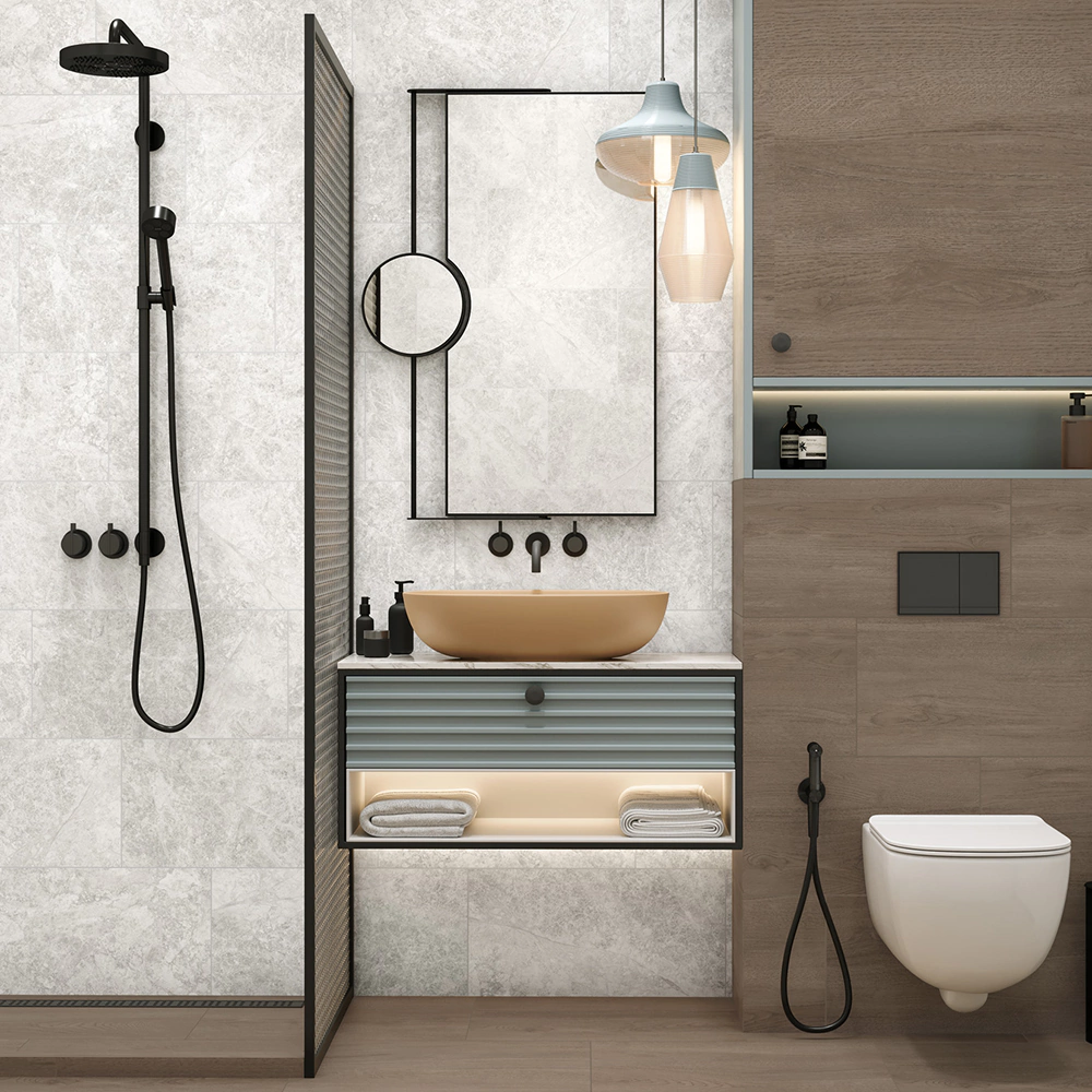 Керамогранит 30х60 см Волнат дарк коричневый матовый ректификат