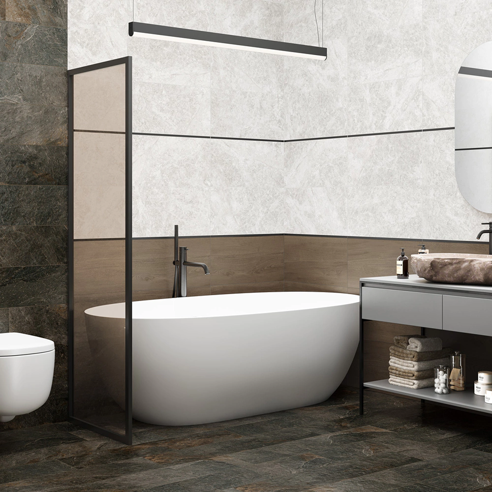 Керамогранит 30х60 см Волнат дарк коричневый матовый ректификат