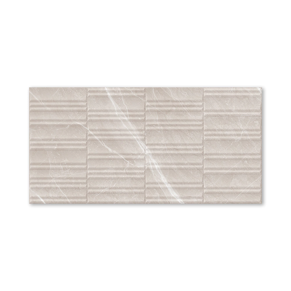 Плитка настенная 30х60 см Крета 02 бежевая структура матовая