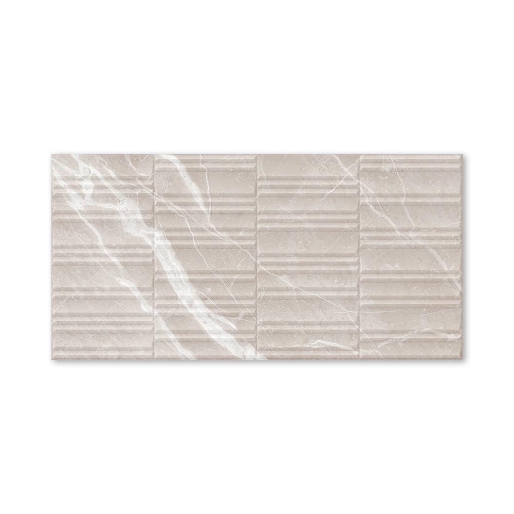 Плитка настенная 30х60 см Крета 02 бежевая структура матовая