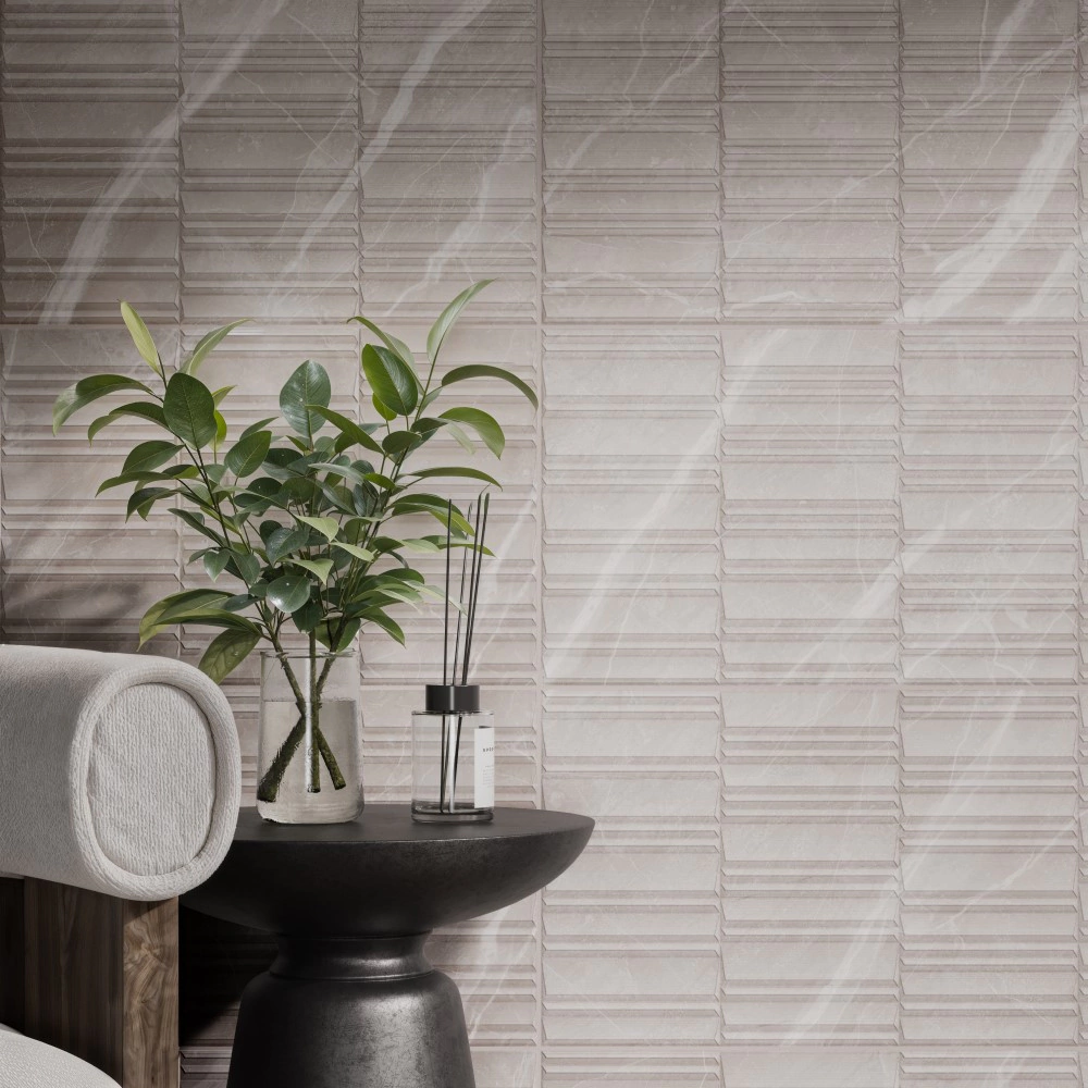 Плитка настенная 30х60 см Крета 02 бежевая структура матовая