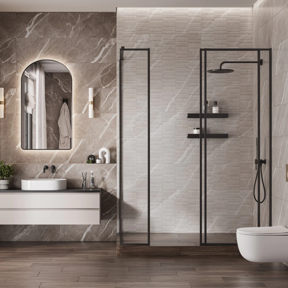 Плитка настенная 30х60 см Крета 02 бежевая структура матовая