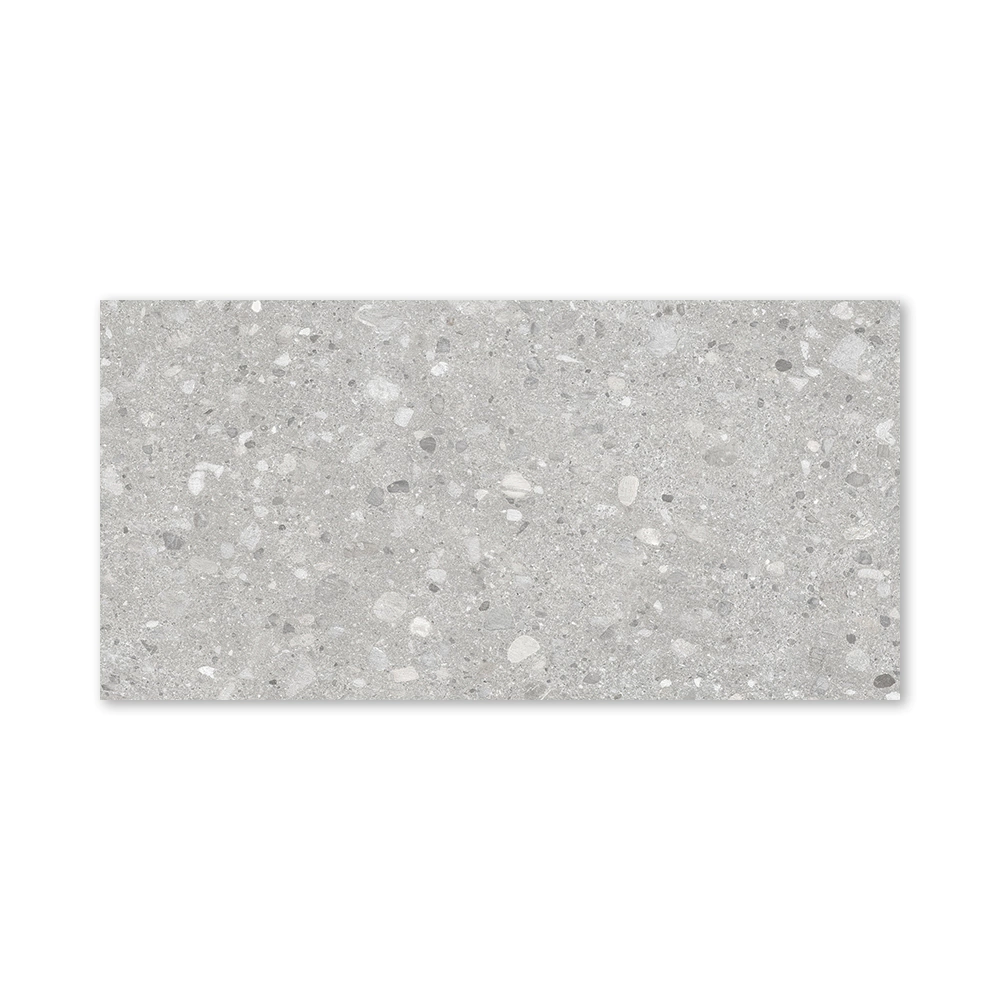 Плитка настенная 30х60 см Форма 02 серая терраццо матовая