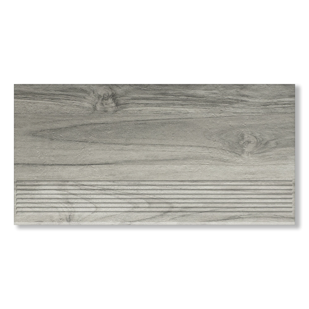 Ступень керамогранит Аутландер грис матовый 30х60 см