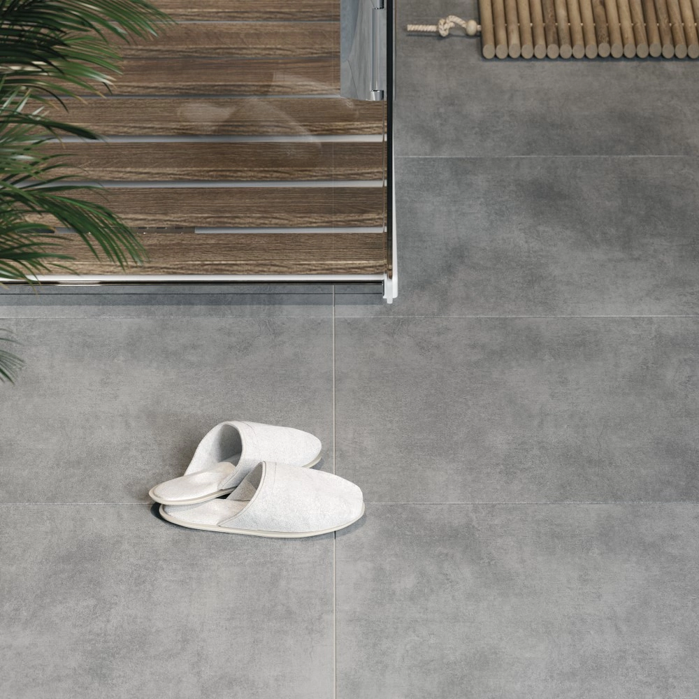 Керамогранит Поларис серый матовый 29,7x59,8 см