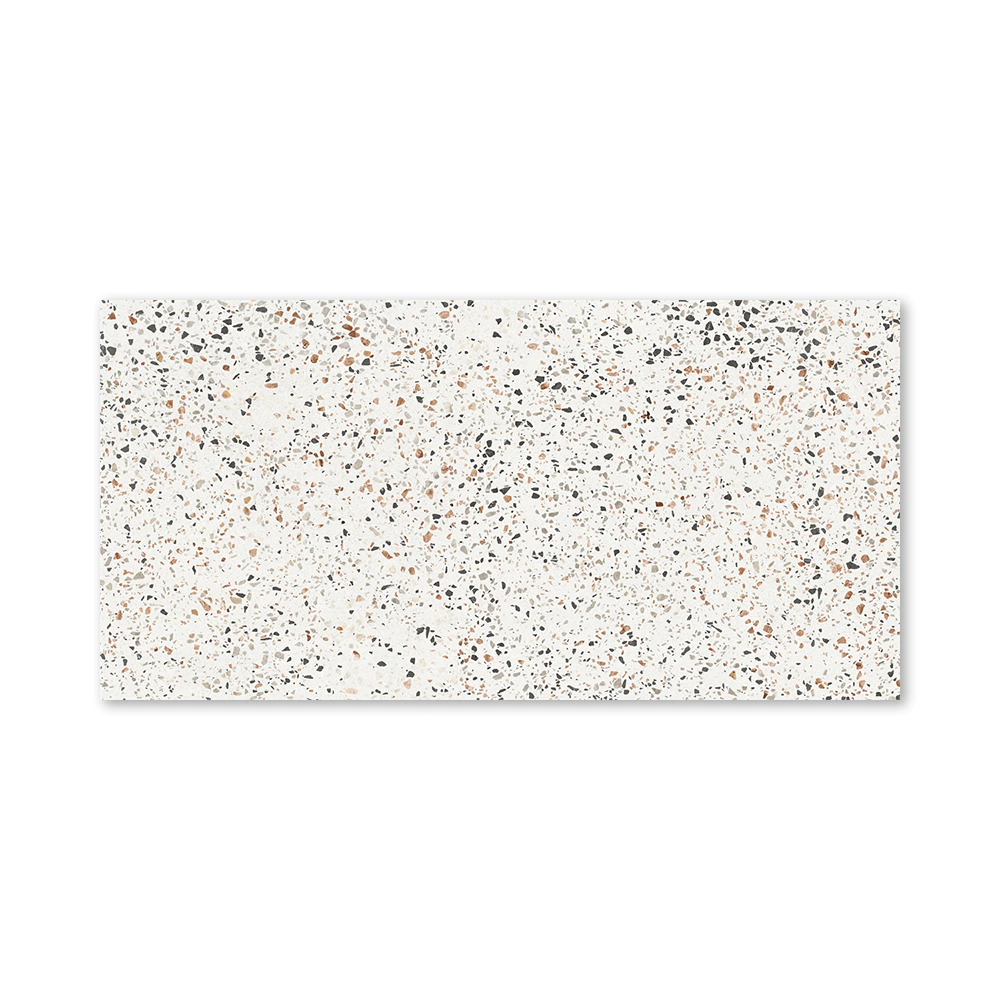 Керамогранит Терраццо мультиколор матовый белый 60х120 см ректификат