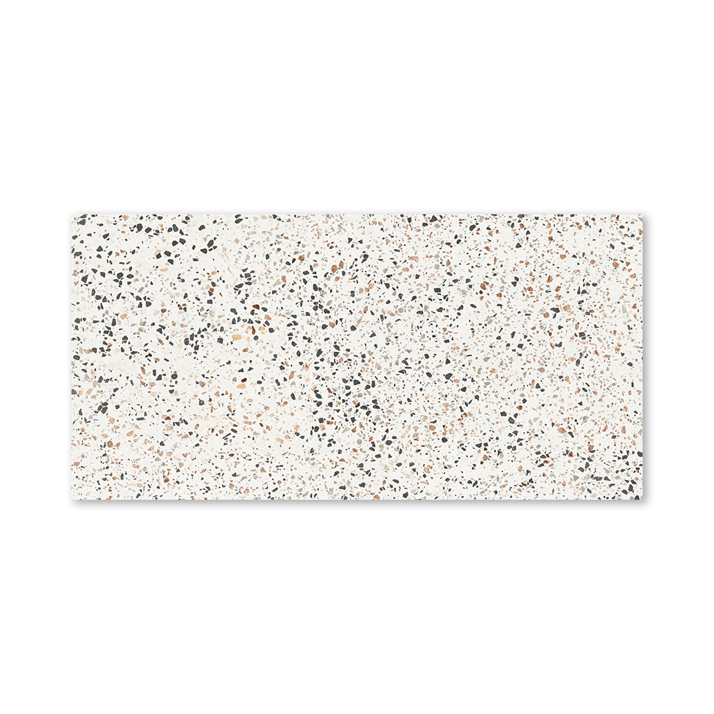 Керамогранит Терраццо мультиколор матовый белый 60х120 см ректификат