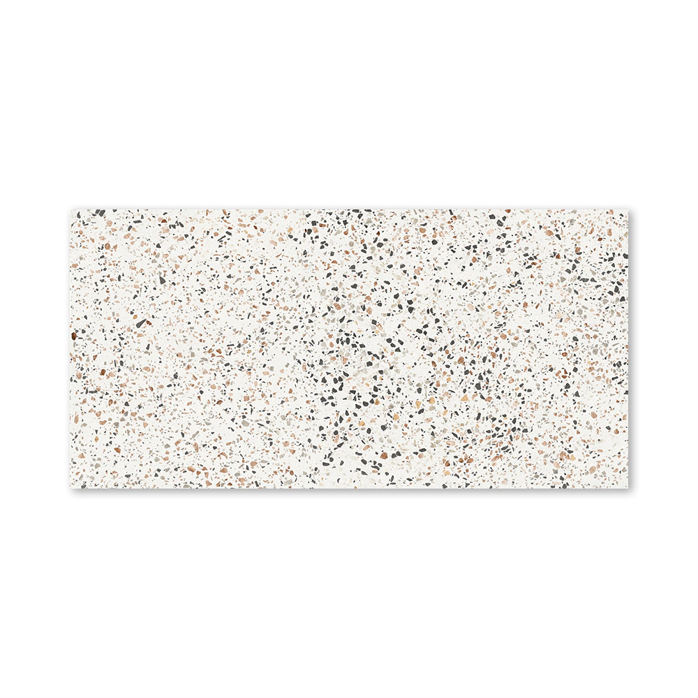 Керамогранит Терраццо Мультиколор белый матовый 60х120 см ректификат