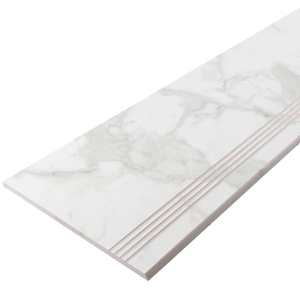 Ступень керамогранит Мелоди MO101 белая матовая 30х120 см ректификат