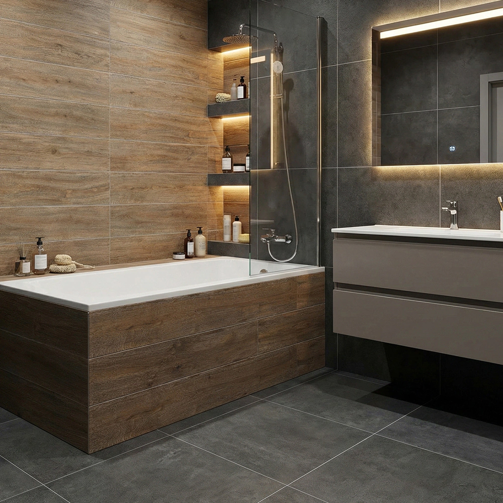 Керамогранит Цементино графит матовый 60х60 см ректификат