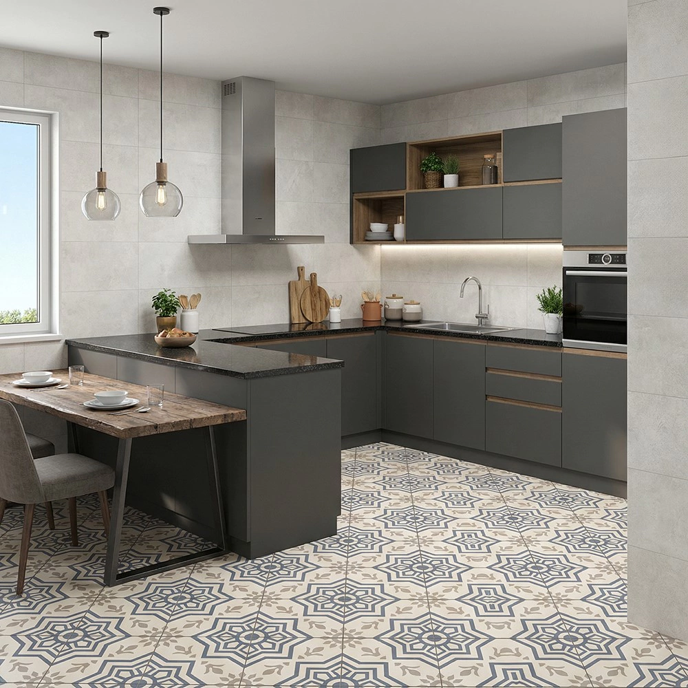 Керамогранит Бурса Мави пэчворк матовый 45х45 см