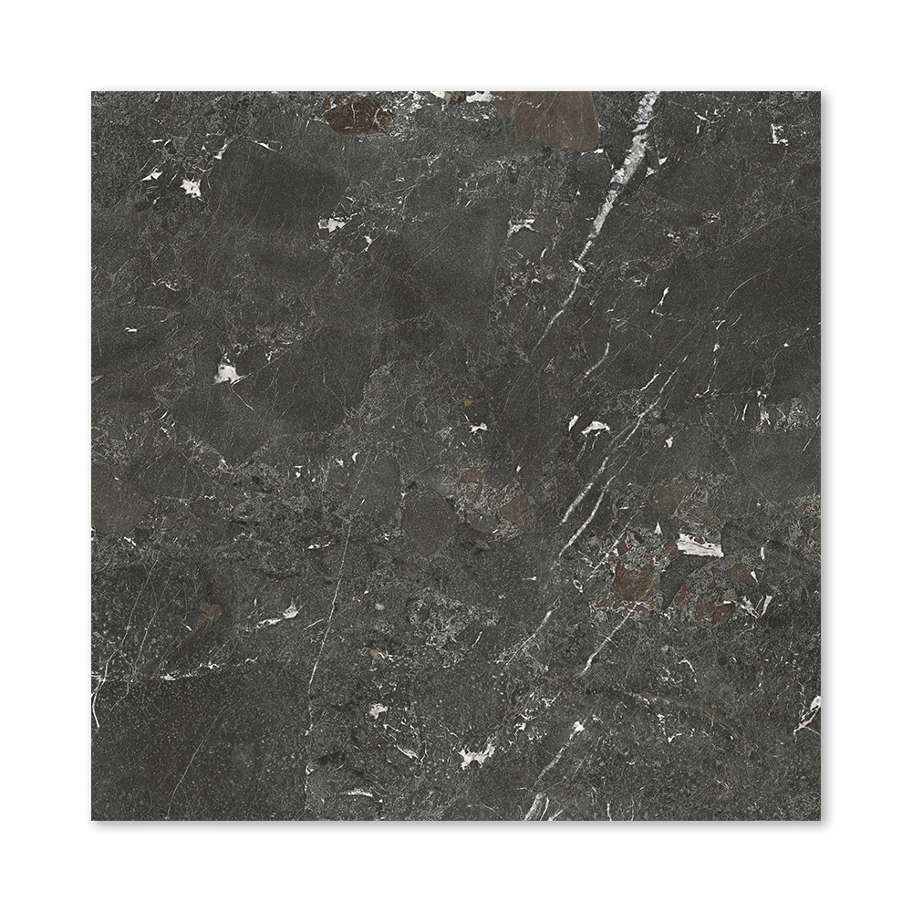 Керамогранит Хайлендс дарк чёрный матовый 100х100 см ректификат