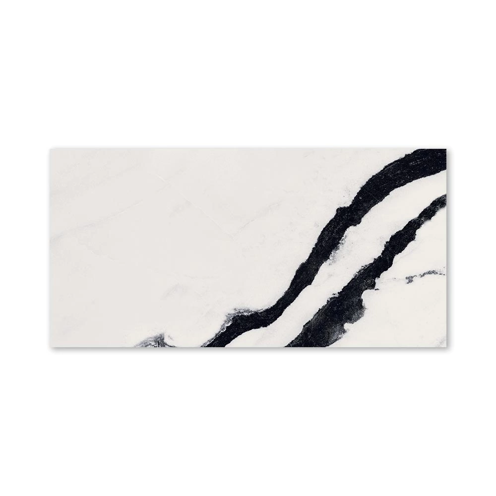 Керамогранит Панда Марбл белый полированный 60х120 см ректификат