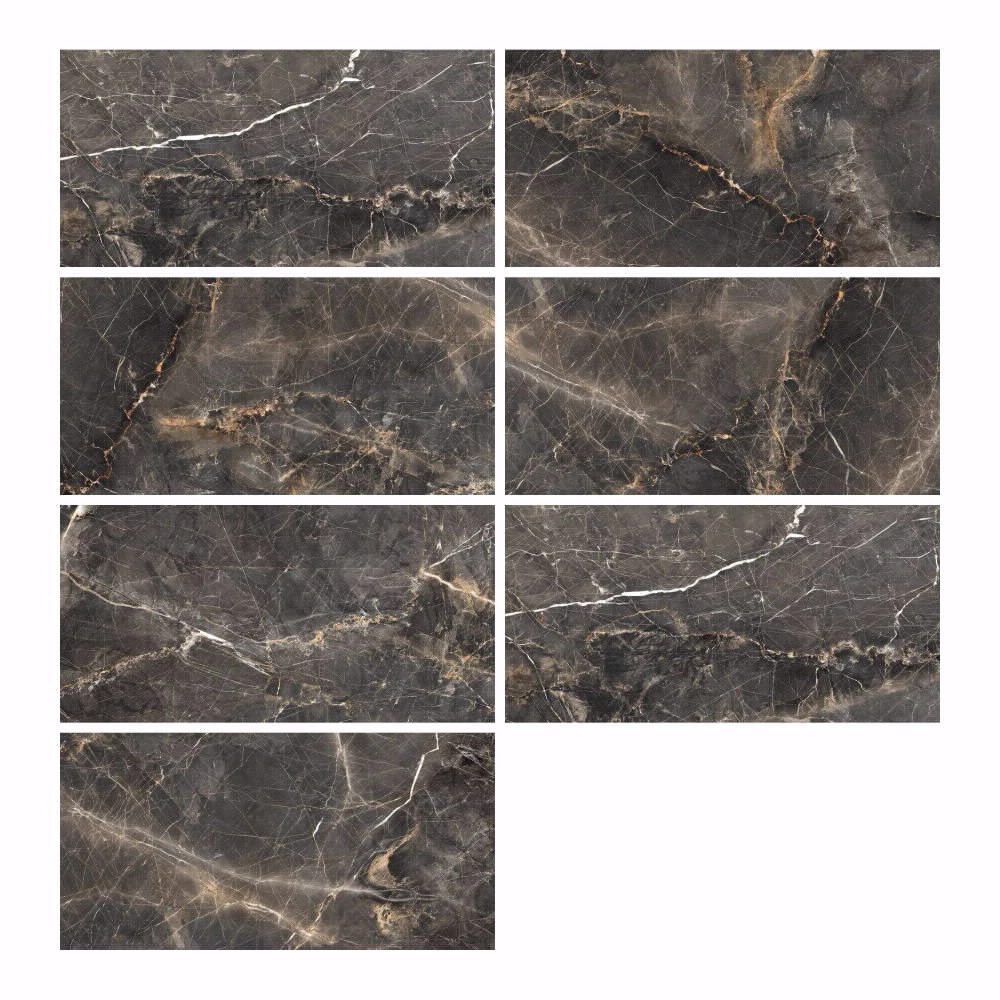 Керамогранит Максимус черный матовый карвинг 40х80 см ректификат