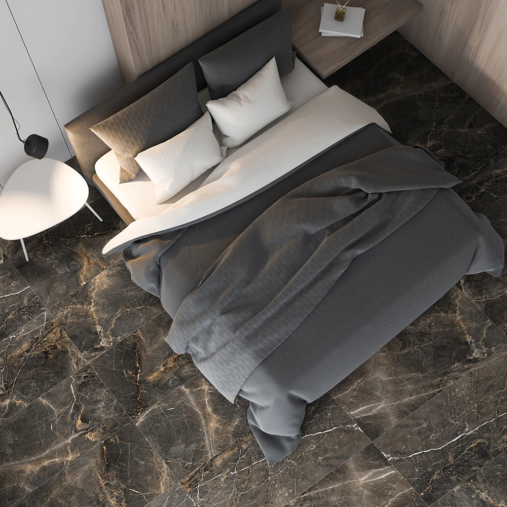 Керамогранит Максимус черный матовый карвинг 40х80 см ректификат