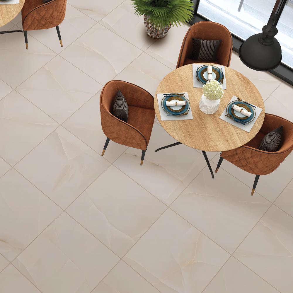 Керамогранит Мелоди Оникс крема матовый carving 60х60 см ректификат