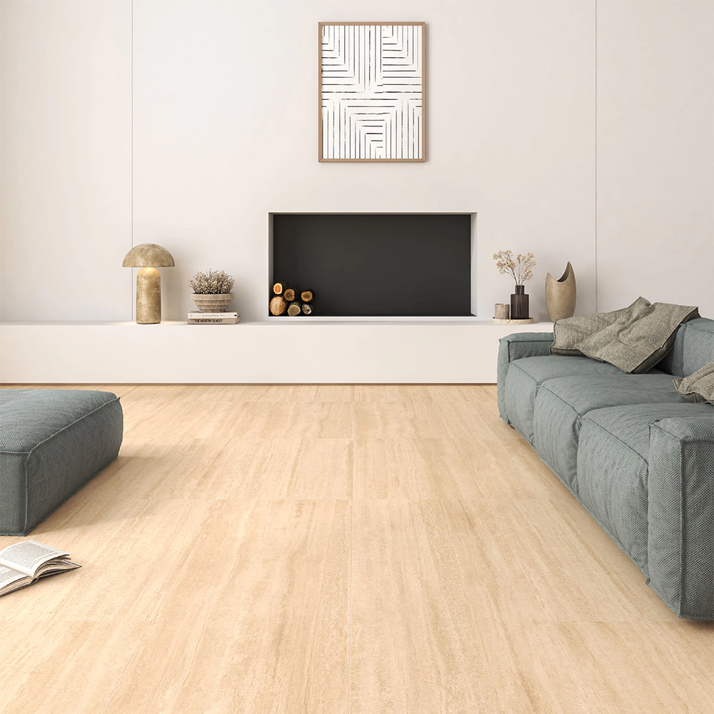 Керамогранит Травертин айвори матовый 60х120 см ректификат