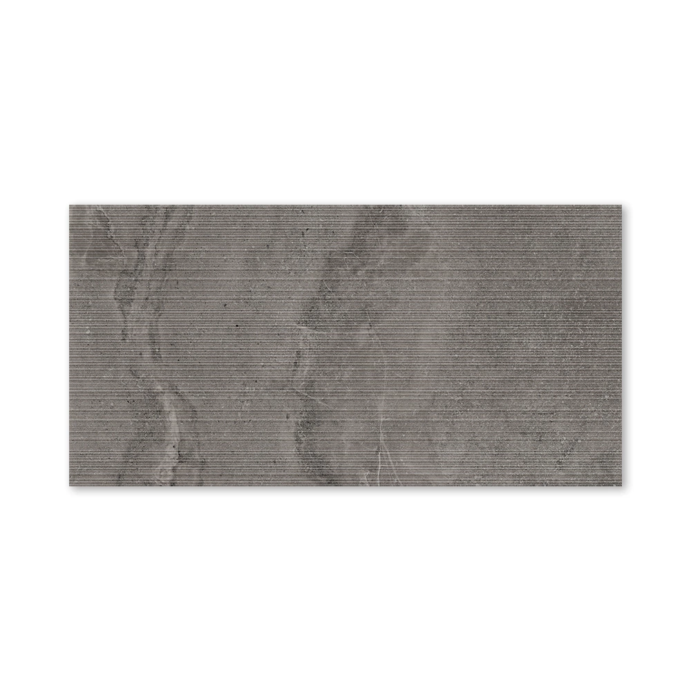 Керамогранит Доум антрацит линии матовый 60х120 см ректификат