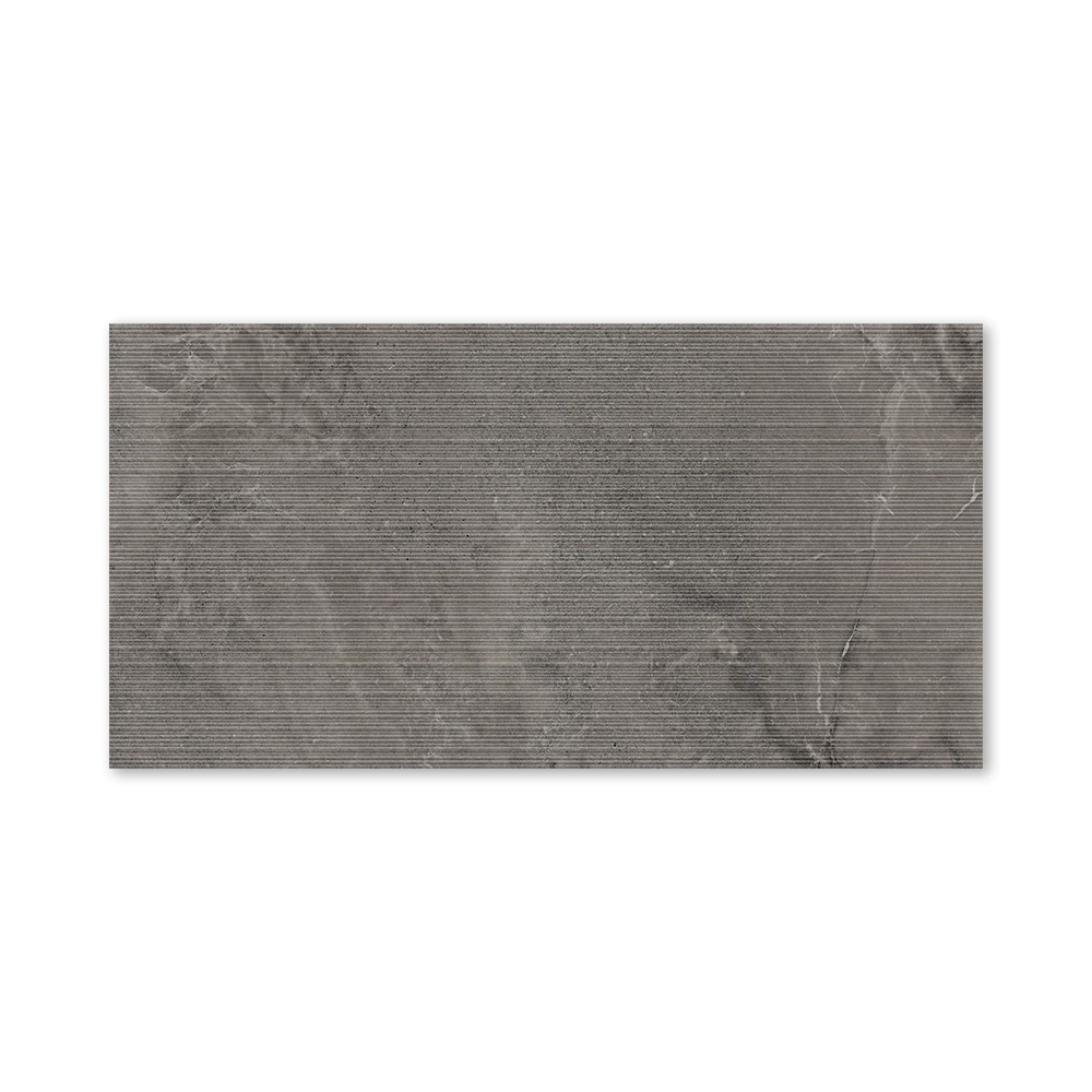 Керамогранит Доум антрацит линии матовый 60х120 см ректификат