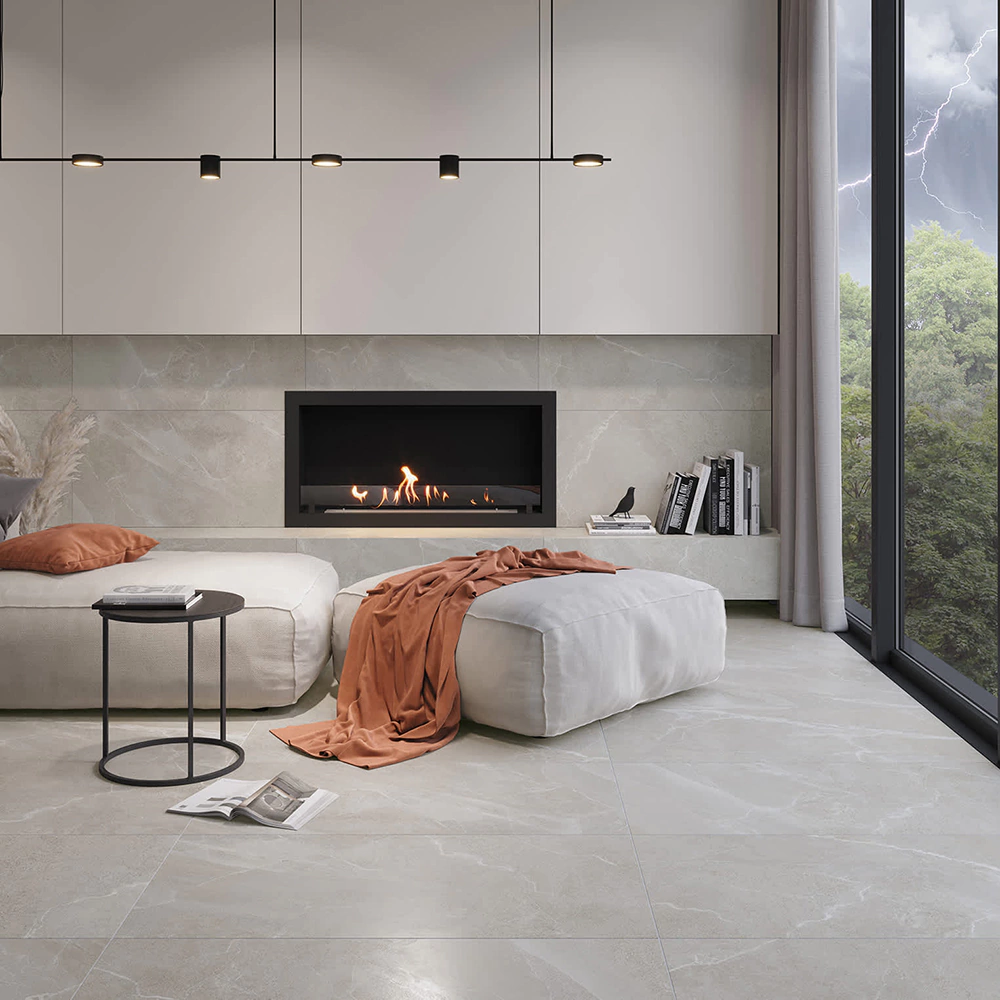 Керамогранит 60х120 см Гроза серо-бежевый матовый ректификат 2 СОРТ