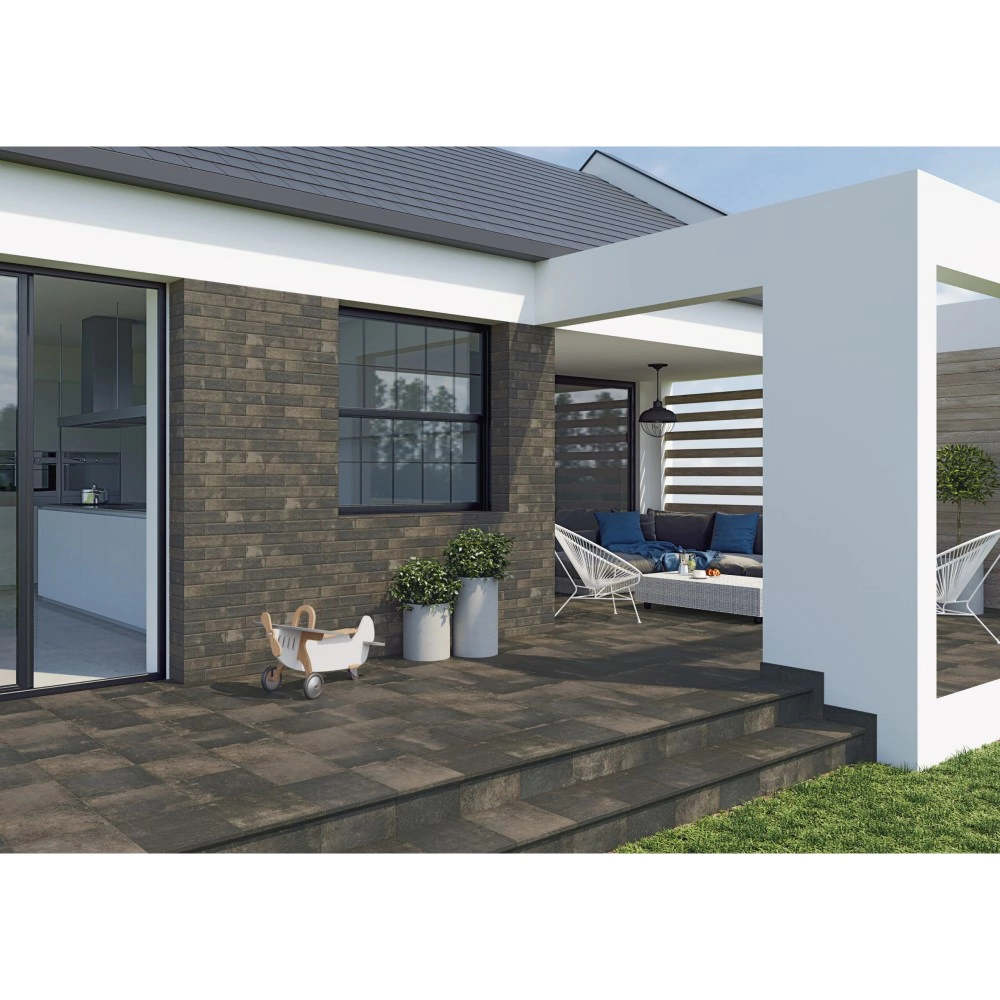 Плитка клинкерная фасадная Скандиано браун 6,5х24 см