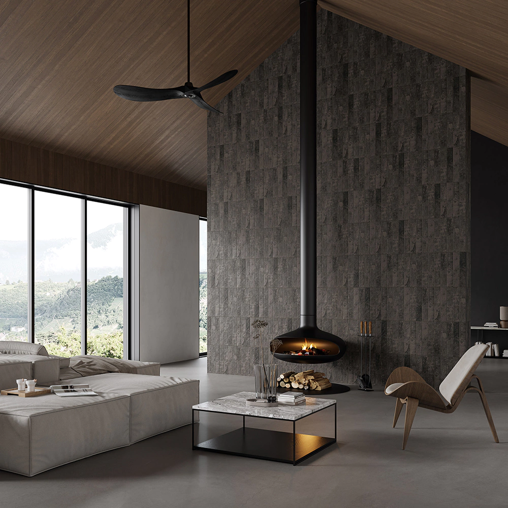 Плитка клинкерная фасадная 6,5х39,7 см Карризо базальт