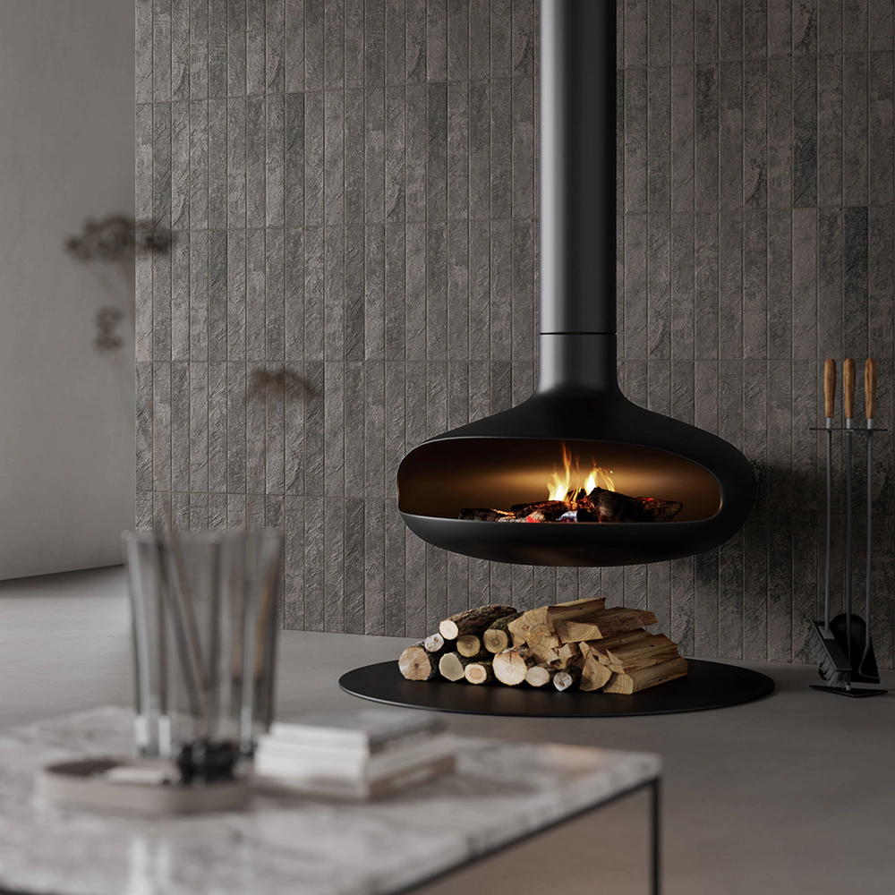 Плитка клинкерная фасадная 6,5х39,7 см Карризо базальт