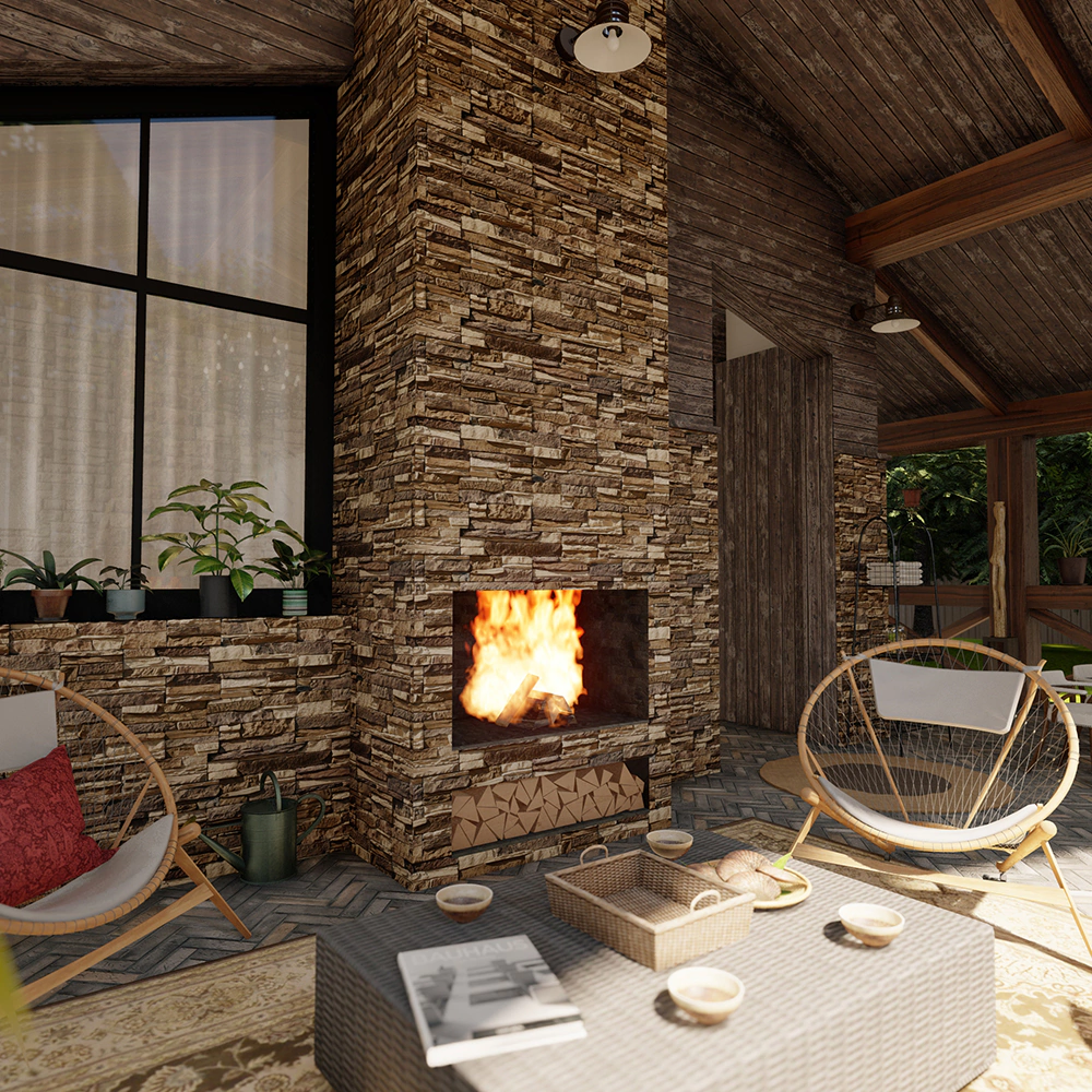 Фасадная плитка Норд ридж светло-песочный упаковка 0,5 м2