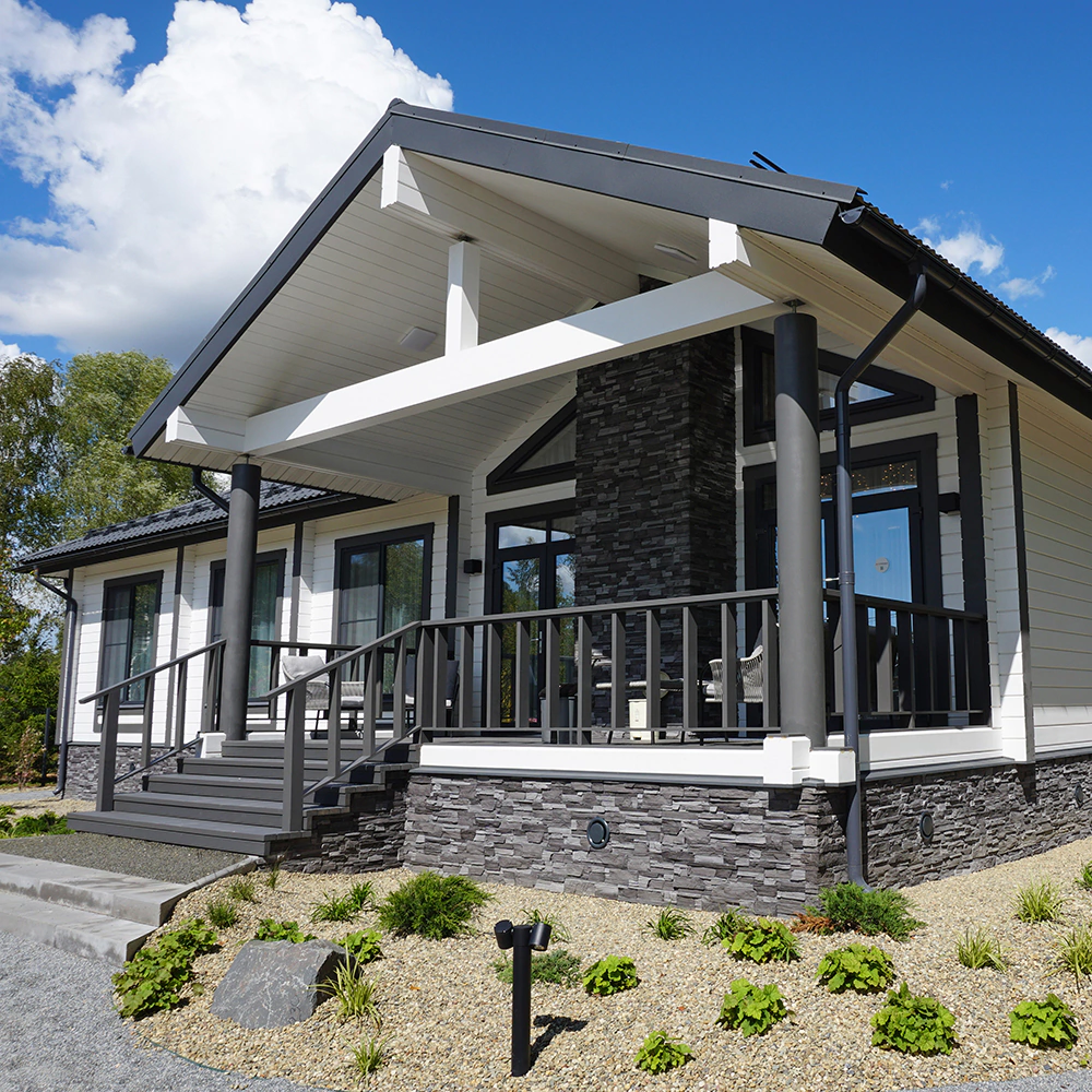 Фасадная плитка Фьорд Лэнд черно-серый упаковка 0,8 м2