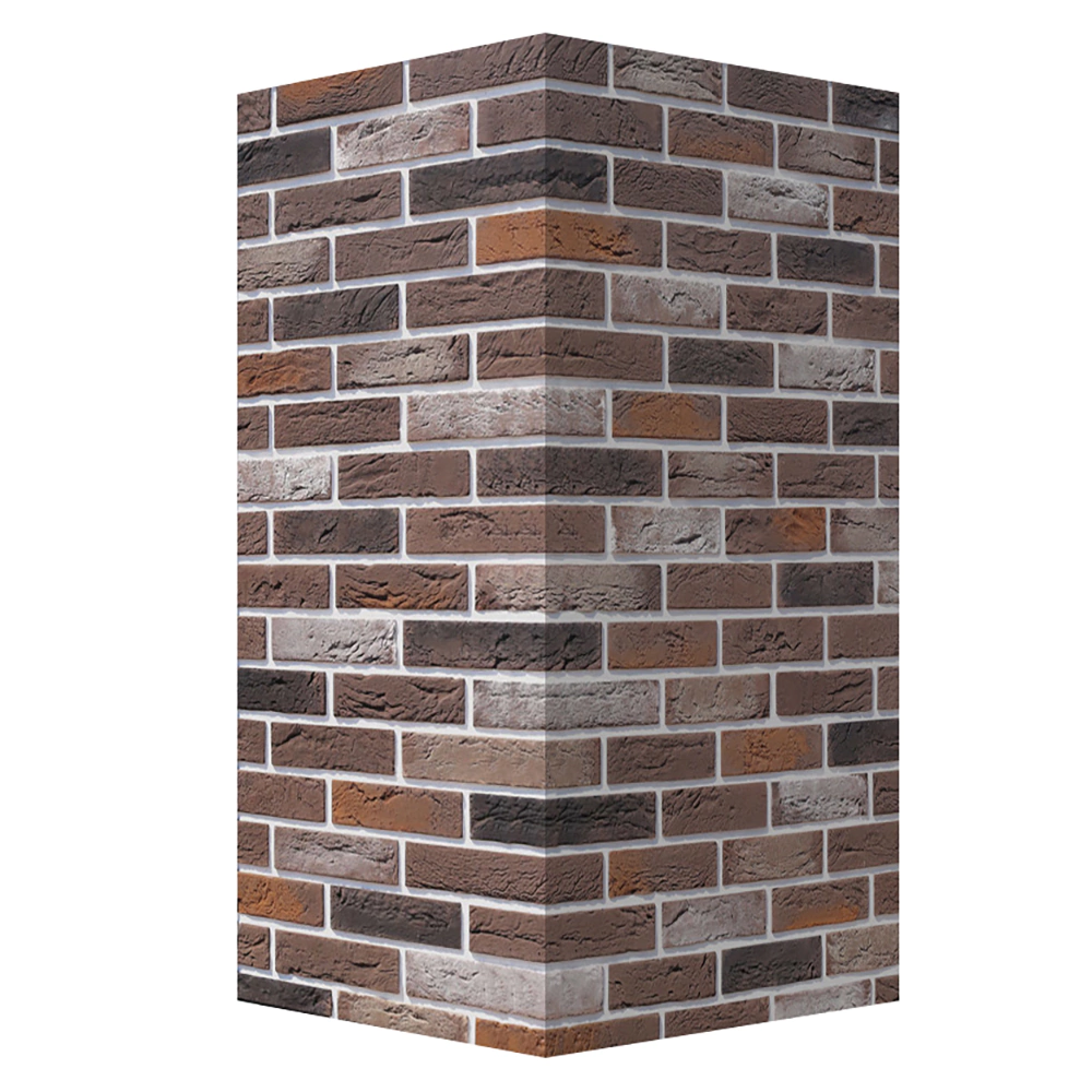 Фасадный угловой элемент Дерри брик кофейный упаковка 1,16 м.п.