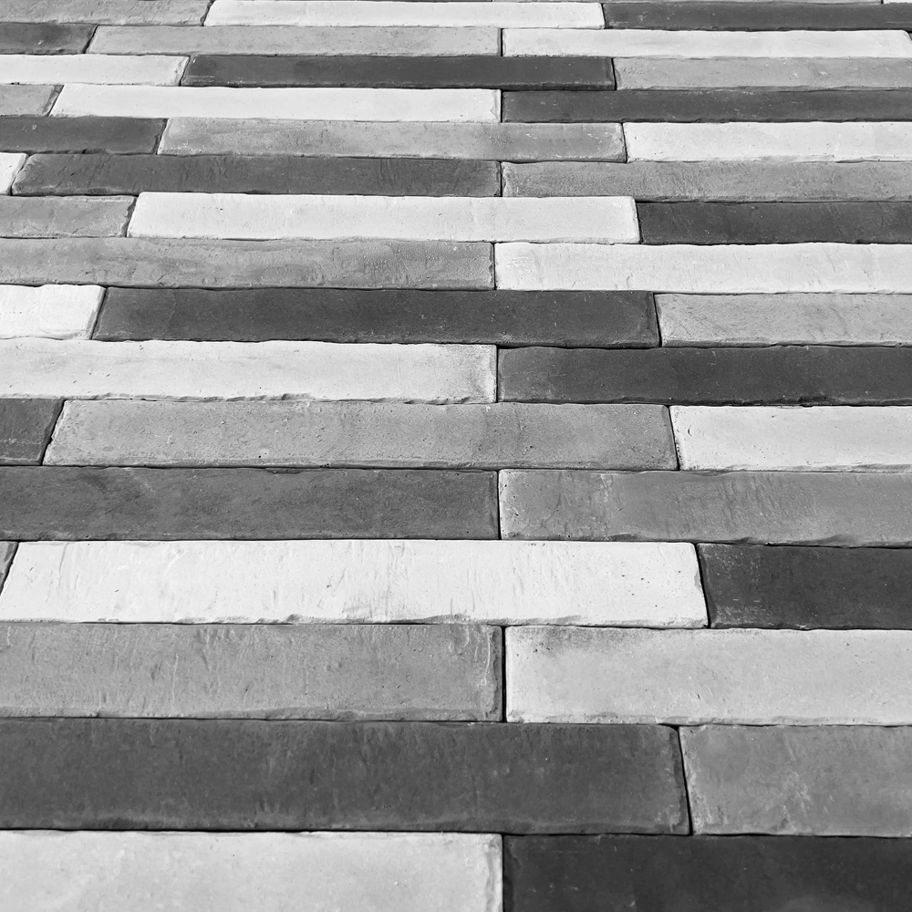 Фасадная плитка Ригельбрик триколор серый упаковка 1 м2