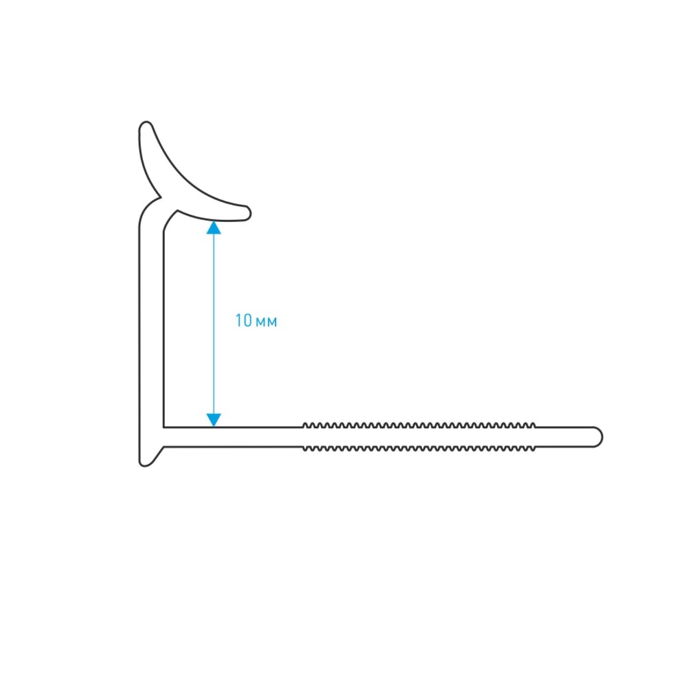 Плинтус для плитки 10 мм 2,7 м DECONIKA светло-серый