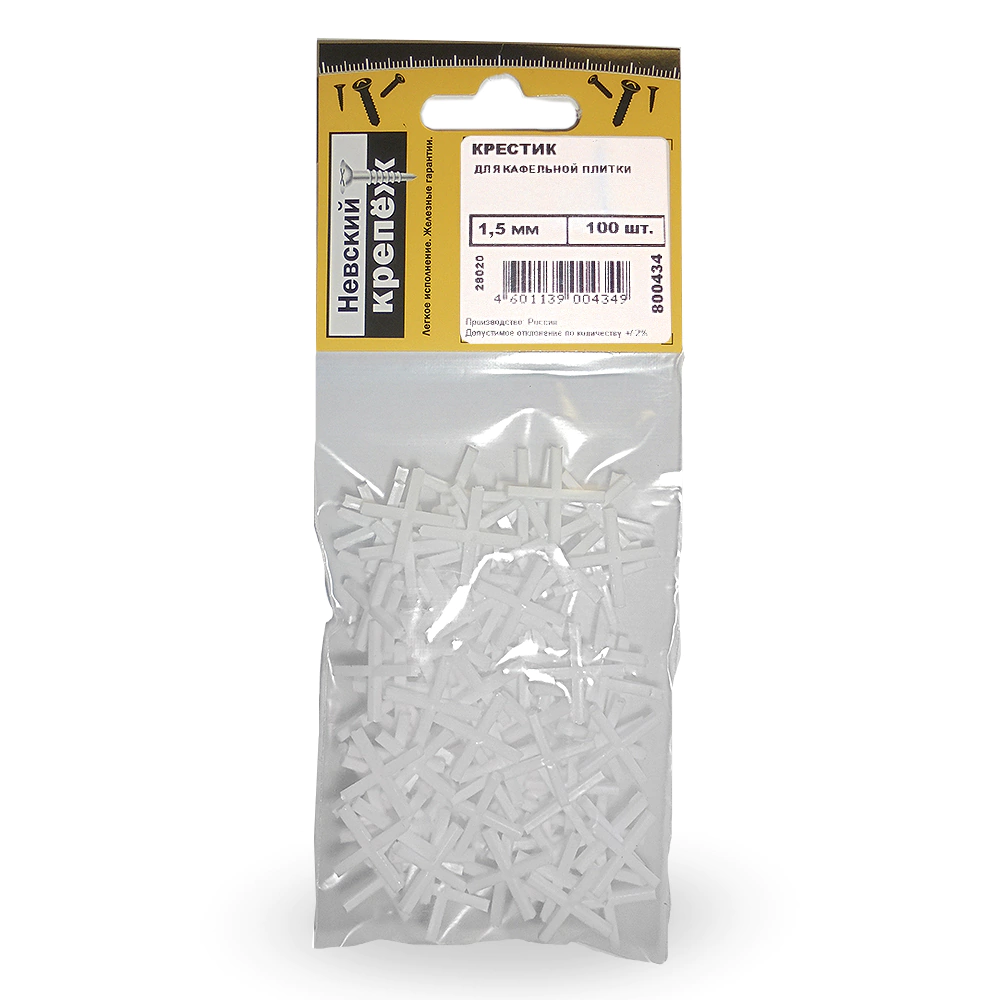 Крестики для плитки 1,5 мм 100 шт
