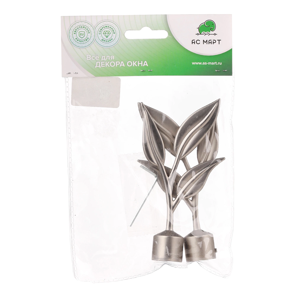 Наконечник d19 мм Лавр никель-сатин 2 шт