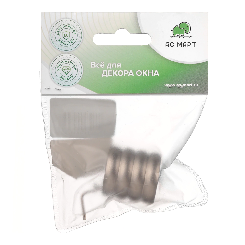 Держатель для карниза торцевой d25 мм никель-сатин