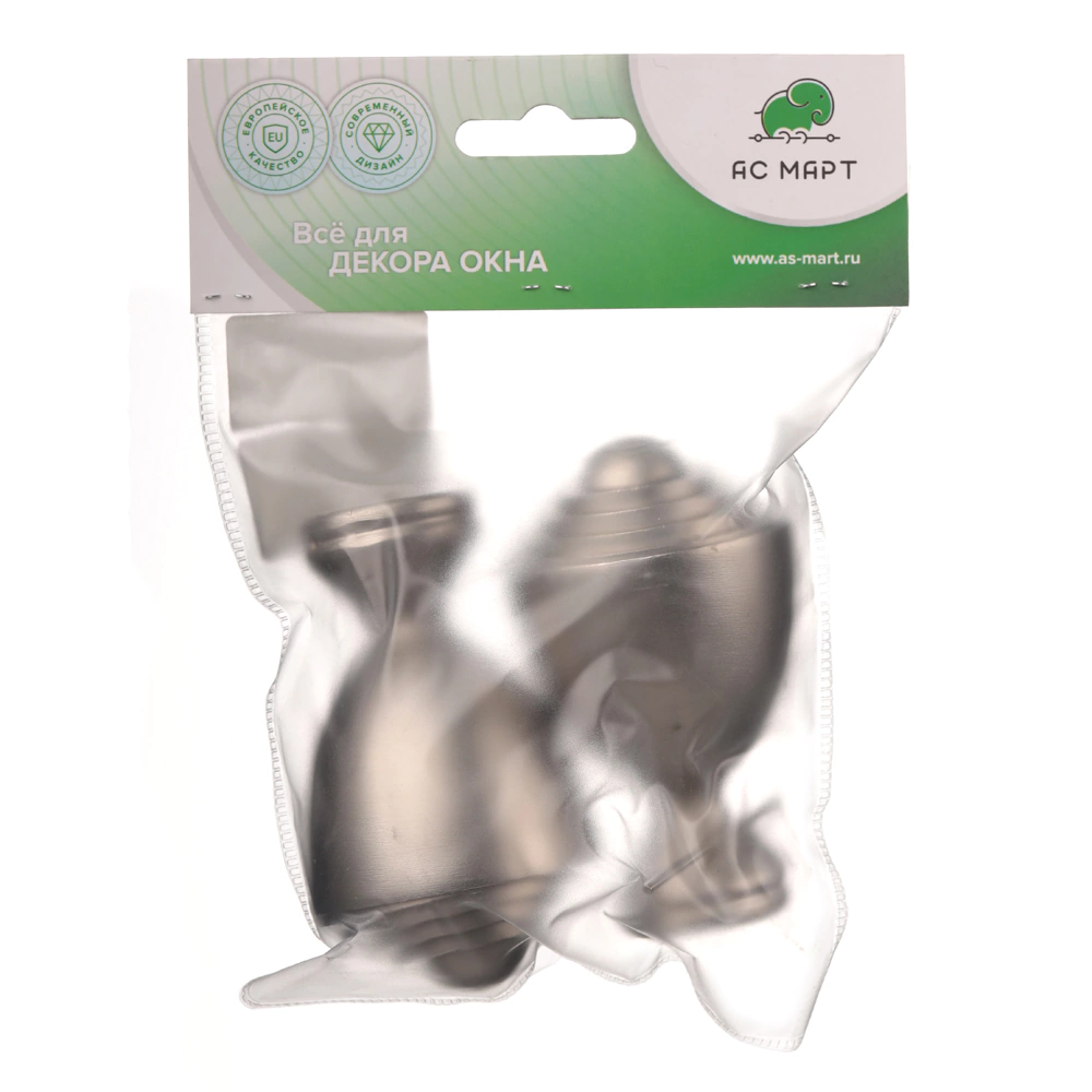 Наконечник d25 мм Аванти никель-сатин 2 шт