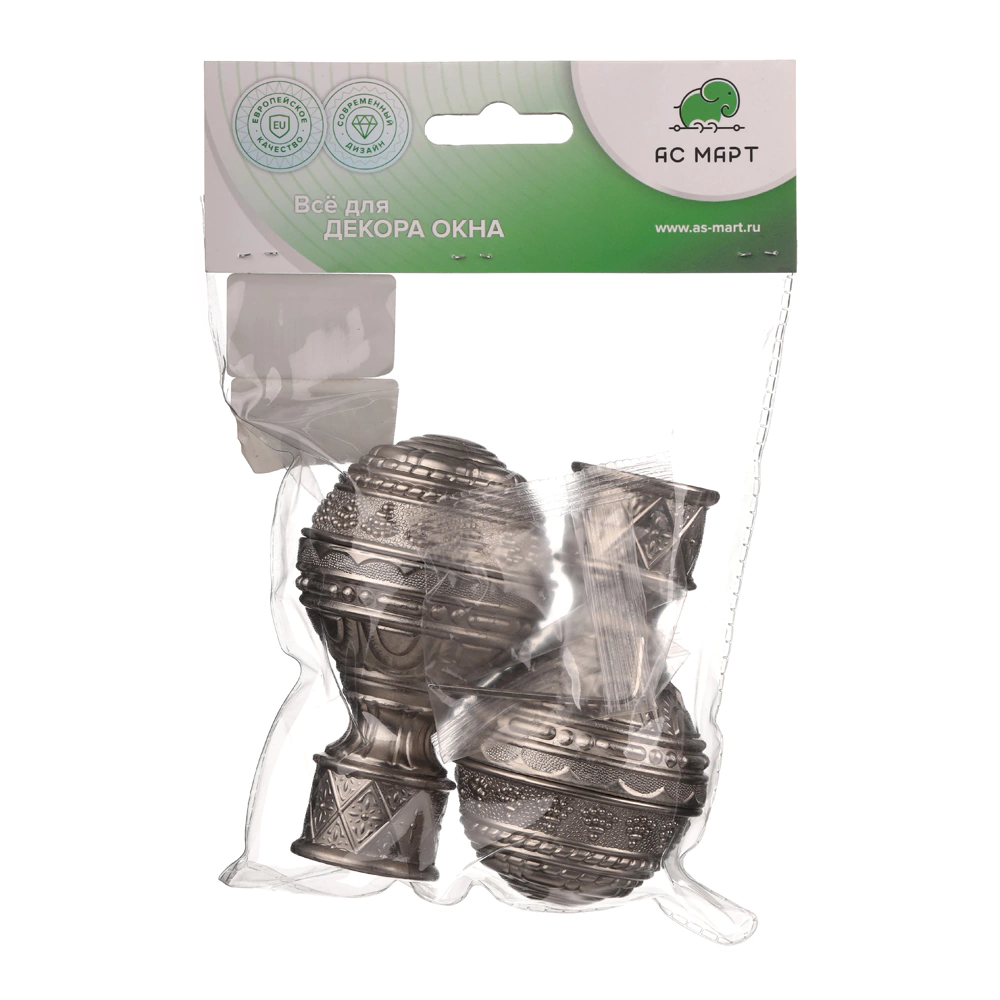 Наконечник d25 мм Ампир никель-сатин 2 шт