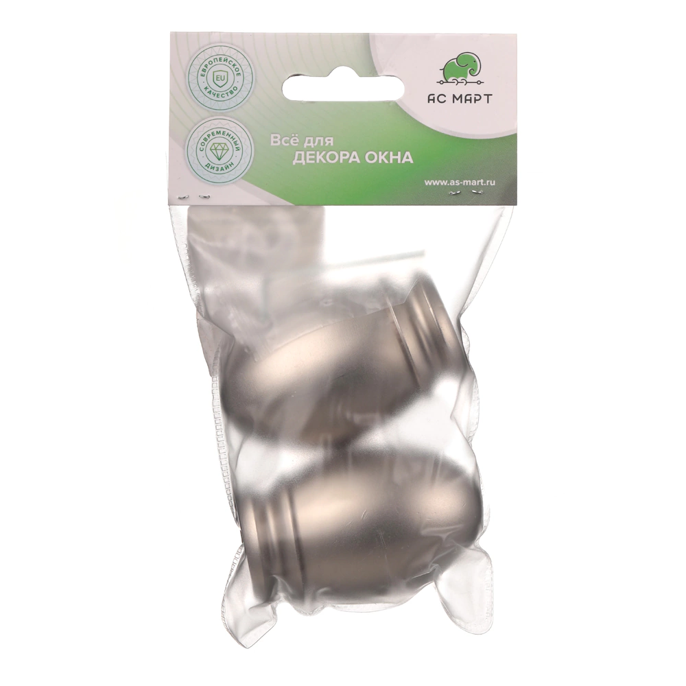 Наконечник d25 мм Белуно никель-сатин 2 шт