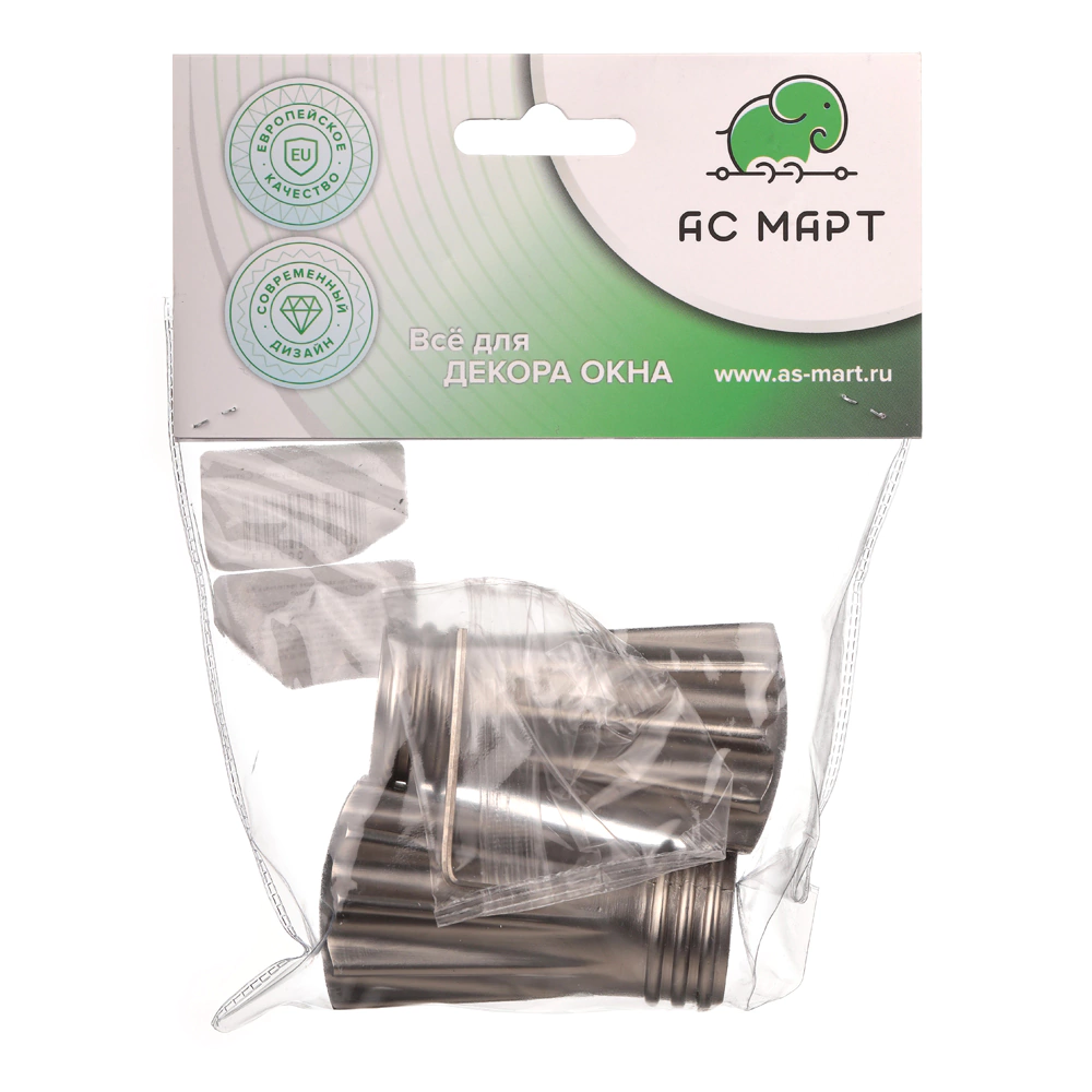 Наконечник d25 мм Буэнос никель-сатин 2 шт