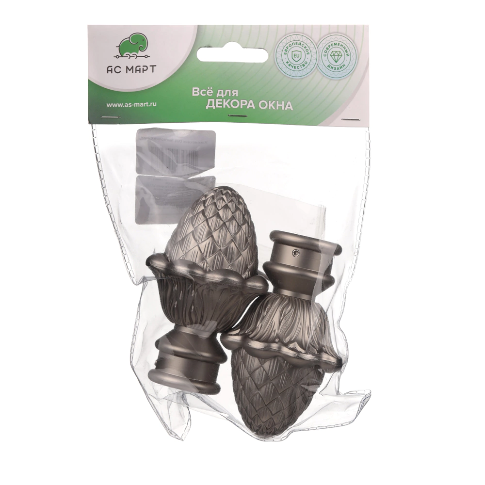 Наконечник d25 мм Магнолия никель-сатин 2 шт