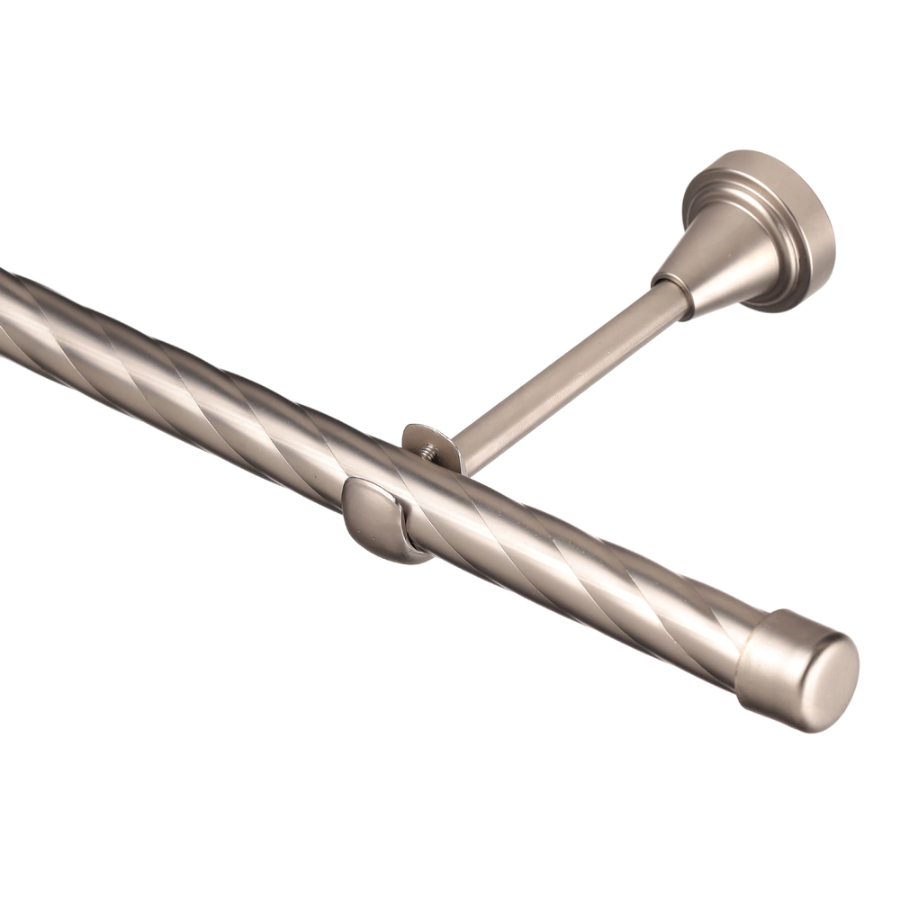 Штанга витая d25 мм никель-сатин 2 м